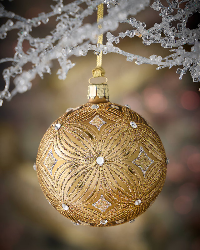 Golden Halo Glass Ornament